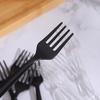 100 шт./упак. вилка с длинной ручкой, многоразовые пластиковые одноразовые вилки для вечеринок и пикников, набор для столовых приборов, утолщение, нож для мелкой еды