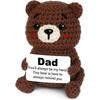 New Handmade Crochet Doll for Mom Dad Knitted Dog Positive Animal Dolls Birthday Fathers Mothers Day Custom Collectible Gift