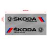 2 шт. Наклейки для украшения кузова автомобиля Персонализированные спортивные наклейки на двери для Skoda Superb Octavia Kodiaq Yeti Rapid Karoq Fabia Kamiq Enyaq Vis