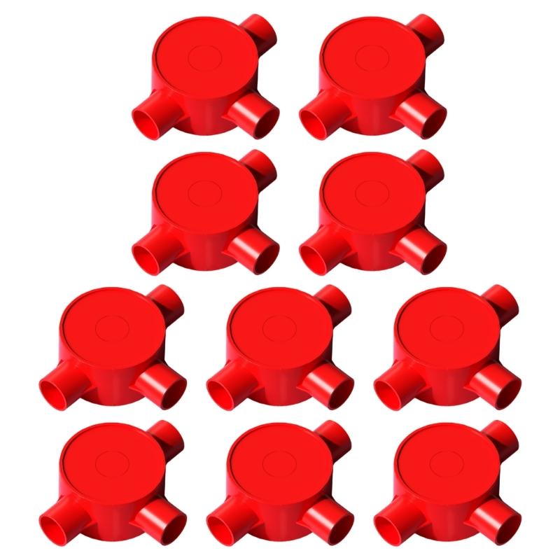 Electrical Junction Box With Cover 3/4 Way Junction Box Round Wire Box Connectors Conduit Splitter For Home Office Use