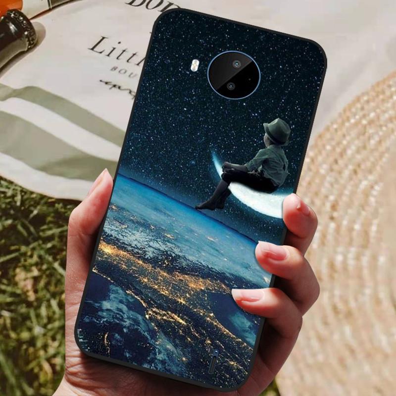 Для Nokia C20 Чехол Мягкий ТПУ Силиконовый Мультяшная Задняя Крышка для Nokia C20 Plus Чехлы для Телефона ТПУ Черный Бампер для NokiaC20 C 20 Plus