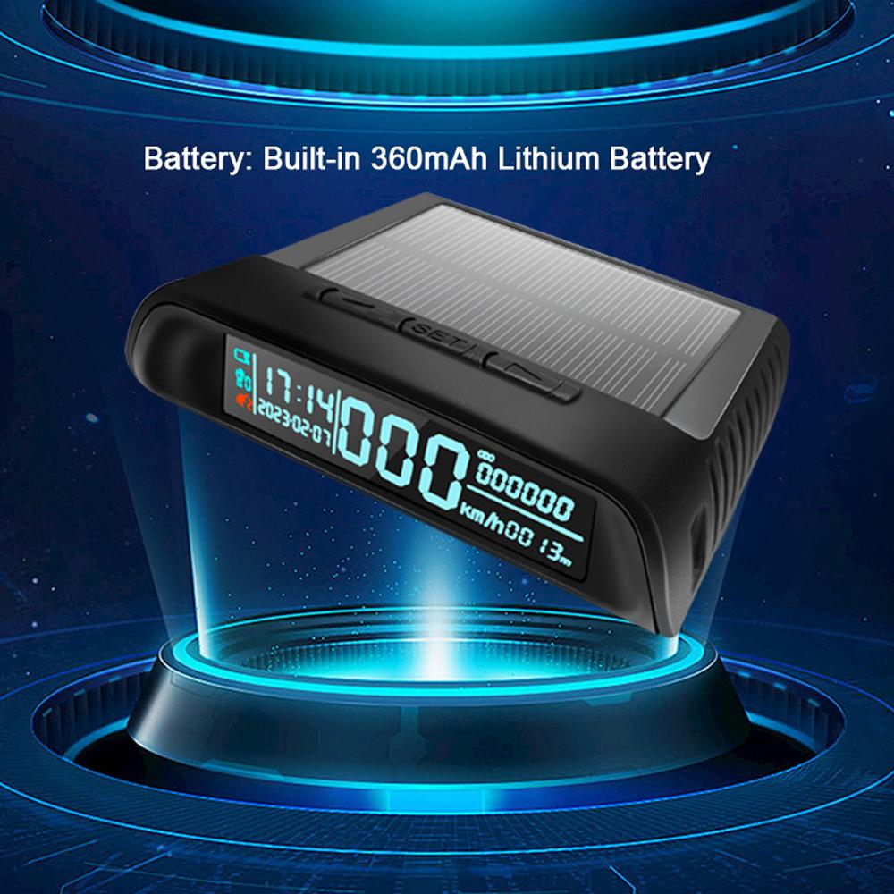 Многофункциональный автомобильный проекционный дисплей, солнечный GPS-цифровой спидометр со светодиодным дисплеем, сигнализация превышения скорости
