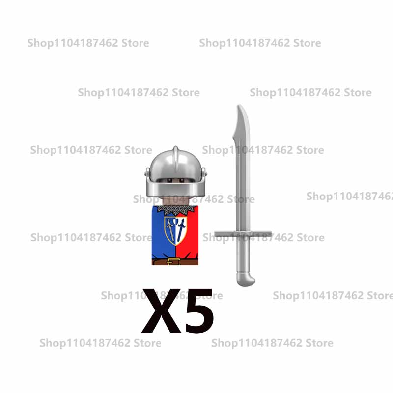 Средневековый Военный Замок Рыцарь Армия Набор Строительные Блоки Зеленый Дракон Воин-волк Война Роз Боевой Конь Оружие Кирпичные Игрушки