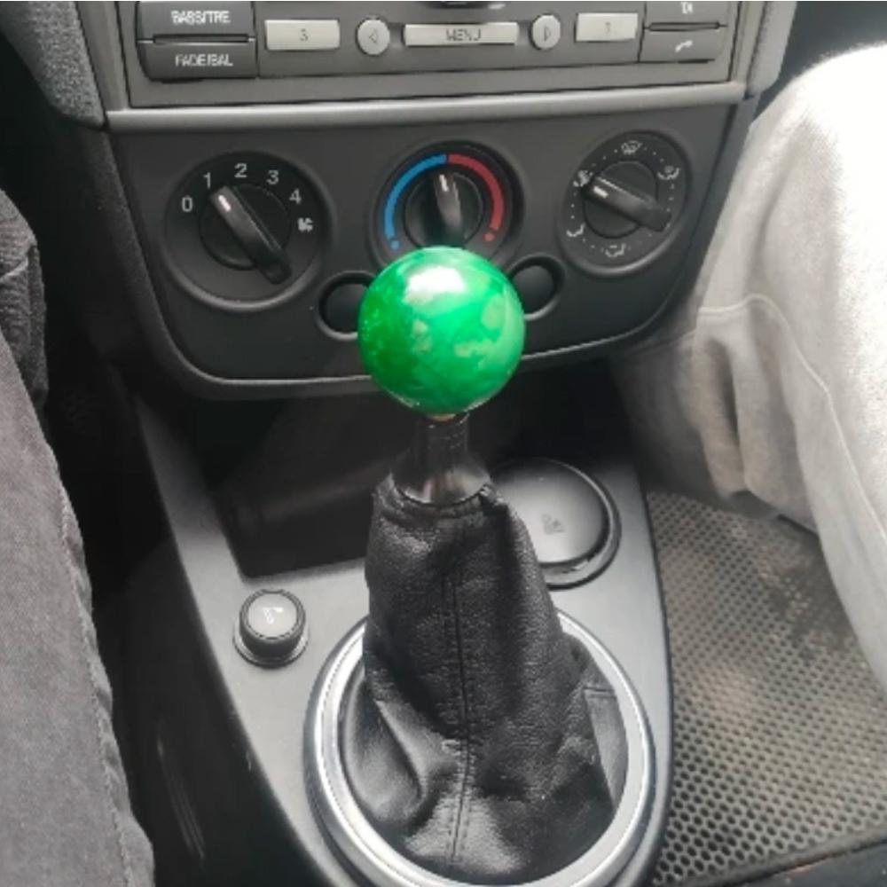 NEW Racing Marble Style Round Ball Gear Shift Knob With 3 Adapters For Most Cars Interior Accessories