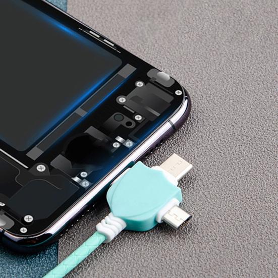 Data Cable 3-in-1 2.1A 8Pin Type-C Fast Charge Micro USB Phone Charging Cord