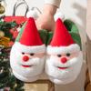 Fall and Winter Christmas Gift Fashion Home Cotton Slippers Santa Claus Adult Couple Thick-soled Anti-skid Wood Floor Cotton Slippers