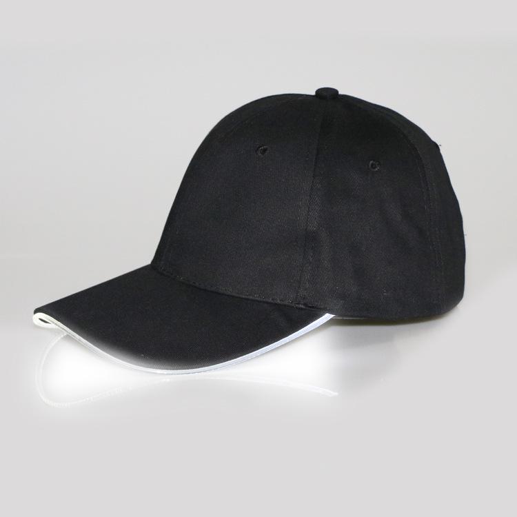 Светодиодная бейсбольная кепка, светящаяся кепка, модная шляпа Snapback, оптоволоконная шляпа, туристическая новая кепка в стиле панк