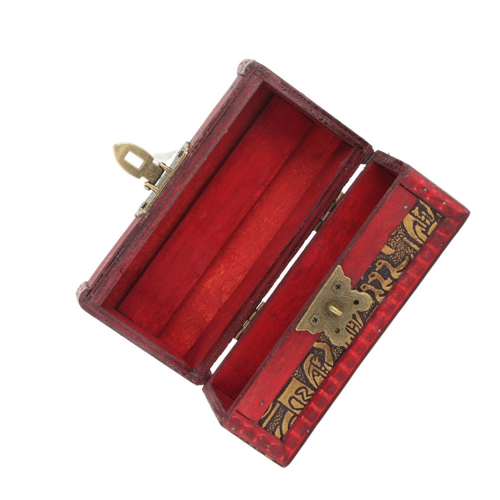 Винтажный классический деревянный футляр в европейском стиле, ящик для хранения ювелирных изделий, контейнер для украшения дома (# 1)