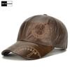 Genuine Cowhide Leather Baseball Caps for Men High Quality Baseball Hats Winter Warm Dad Hats