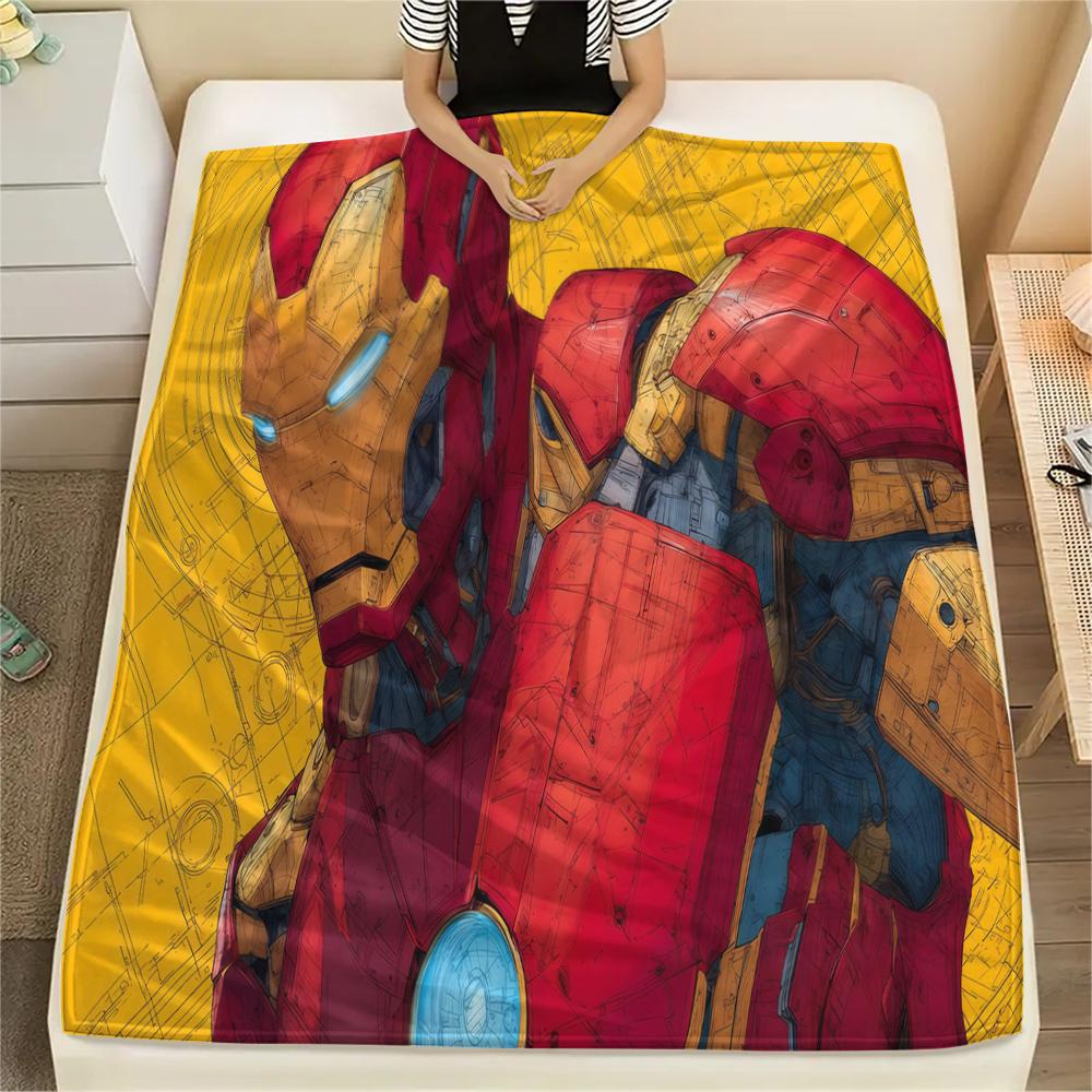Marvel Poster Soft Flannel Blanket, Print for Bedrooms Sofas Beds, Suitable for Travel Picnic -HYQ39