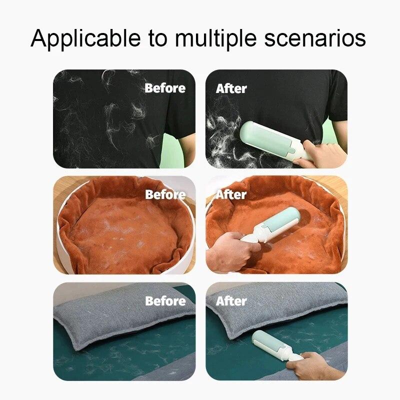 1 шт., средство для удаления шерсти домашних животных, кошачьей шерсти, наклейка на ролик, самоочищающееся средство для удаления ворса, одежда, электростатическая многоцелевая щетка