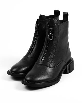 Ботинки с молнией 157603 36 Черный кожа