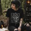 Skull Mushroom Dark Grunge Skeleton Forest Horror Unisex Retro T Shirt 100 Cotton Clothing Fun Short Sleeve Tee Gift Tshirts