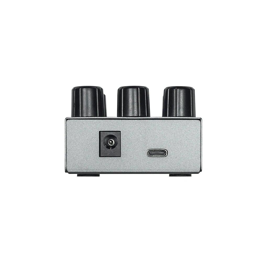 M-vave MINI-EFX Педаль мультиэффектов 4 эффекта Overdrive 4 эффекта искажения Boost 3-полосный эквалайзер True Bypass для электрогитары