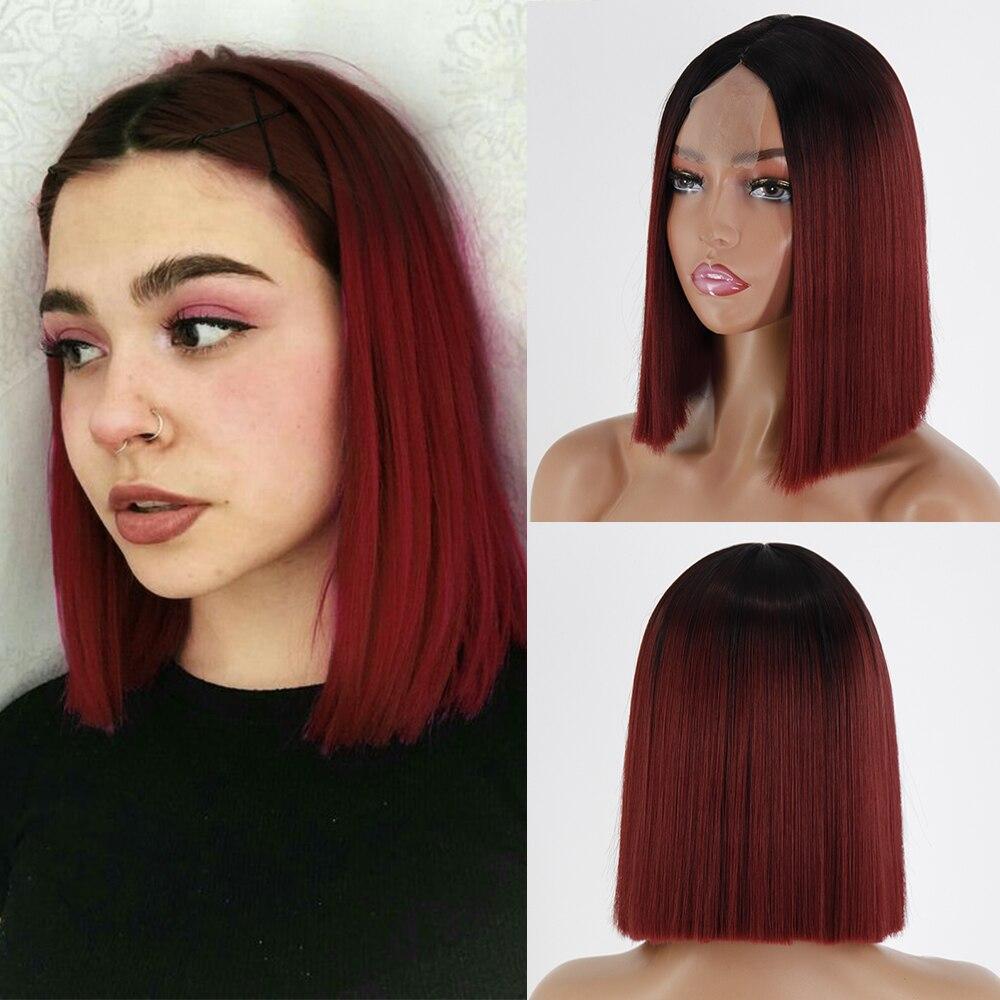 XINRAN Короткий прямой черный парик длиной до плеч для женщин, Хэллоуин, косплей, термостойкое синтетическое волокно, модные парики в стиле Лолиты