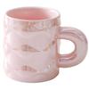 High Value Light Luxury Mug Home Office Cup Best Friend Souvenir Ceramic Pearlescent Cup Student Water Cup