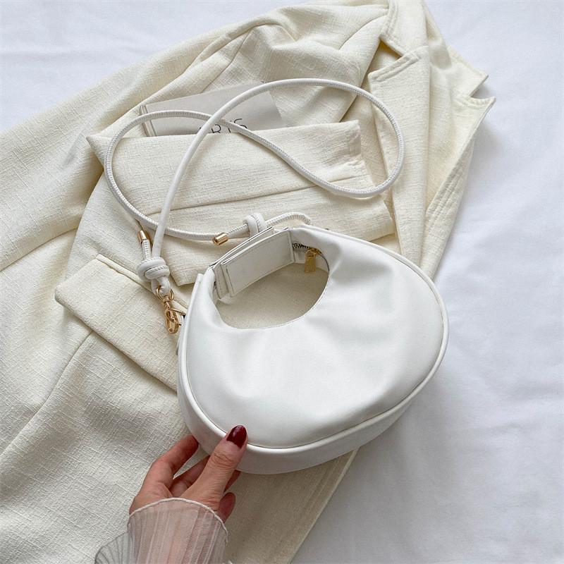 Fashionable Soft Pu Material Handbag 2023 Summer New Style Urban Simple Shoulder Bag