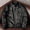 Spring and Autumn Leather Clothing Men's Stand Up Collar Slimming Leather Jacket Coat