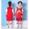 Kids Basketball Jersey Set Short Sleeve Mock Two Piece Training Game Uniforms