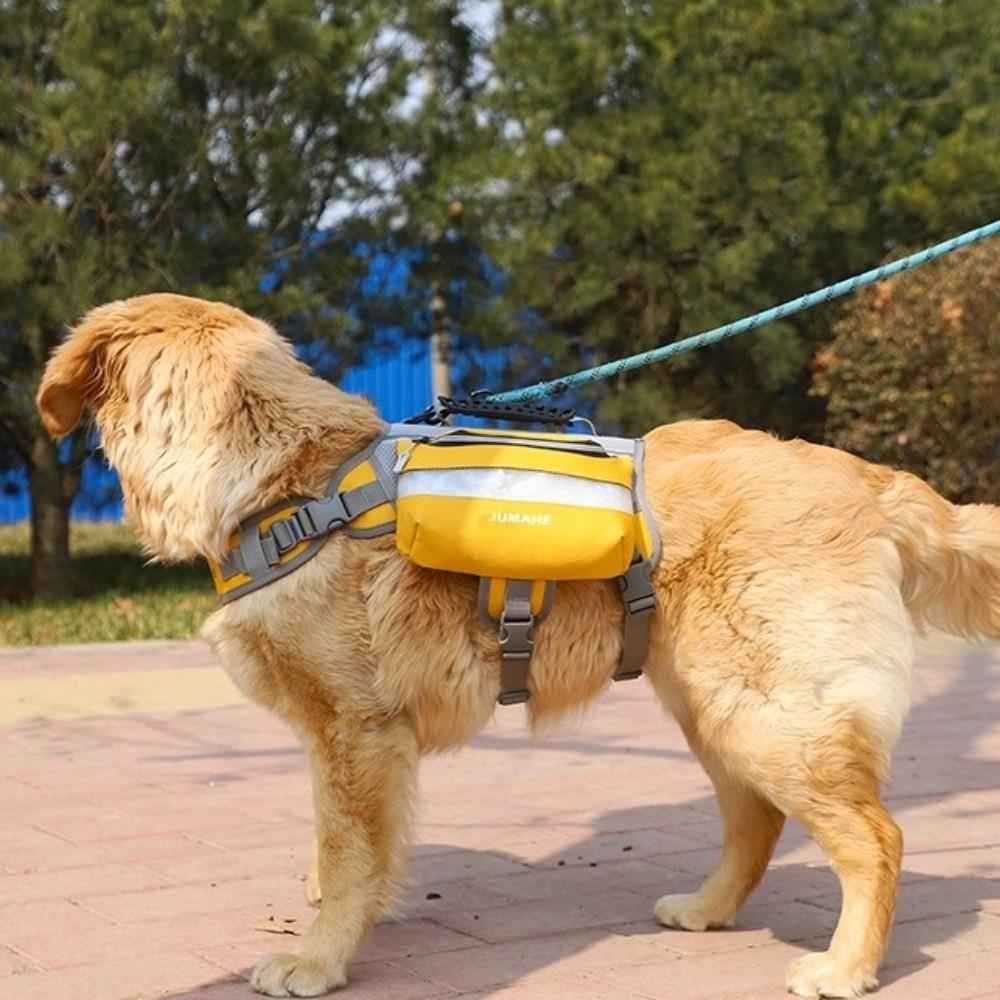 Регулируемая сумка для лакомств для собак, светоотражающая шлейка для собак, седельная сумка, портативный рюкзак для дрессировки собак, для улицы
