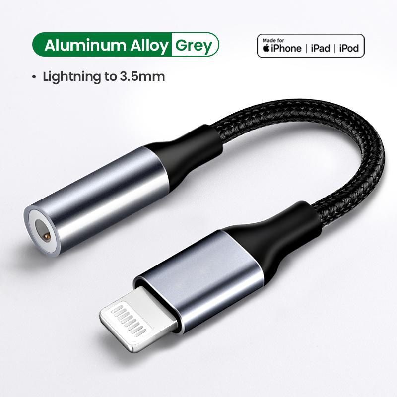 Адаптер для iPhone MFi DAC Lightning на наушники 3,5 мм USB TYPE C на адаптер 3,5 мм для iPhone 12 11 Pro max xr Aux кабель аксессуары для телефонов