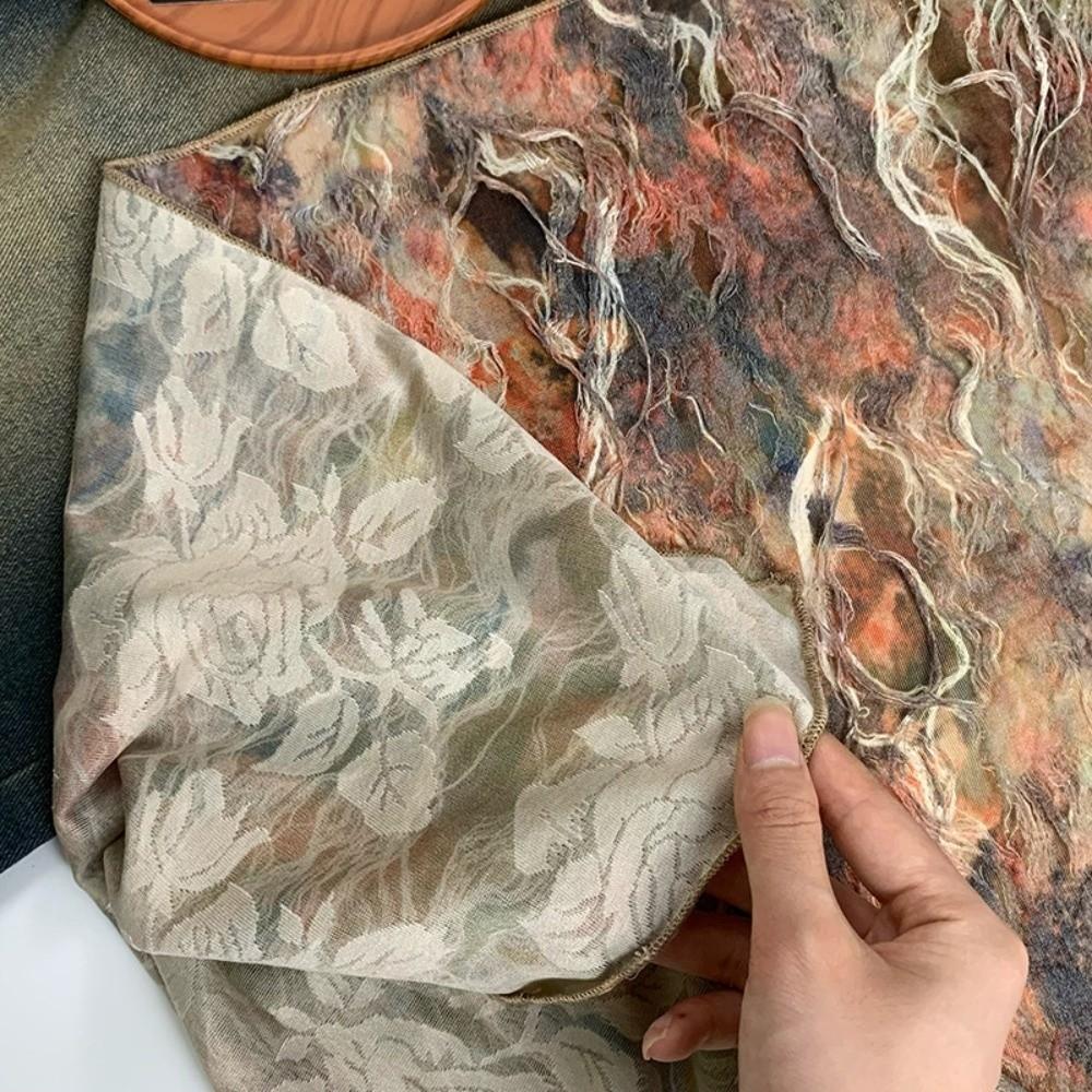 Панк Тай-дай Повязка для волос Y2K Потертый Рваный Топ-труба Стиль Пустоши Шарф для волос Уличная одежда