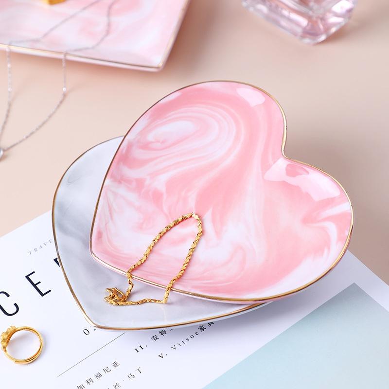 Креативная мраморная керамическая тарелка тарелка для десерта еда тарелка ювелирное кольцо ожерелье блюдо поднос
