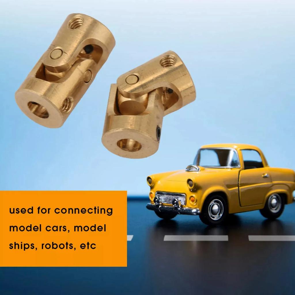 10pcs 3mm*3mm Brass Motor Shaft Gimbal Connector RC Boat Car Metal Universal Joint Coupling Cardan Joint