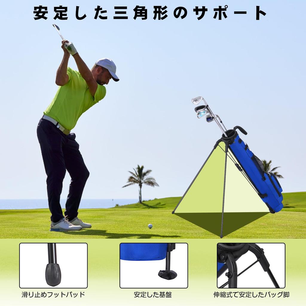 MAZEL Golf Club Ultra Large Capacity включает в себя капюшон и вмещает 8 клюшек, легкий, карманный, для хранения, мужской, женский (синий)