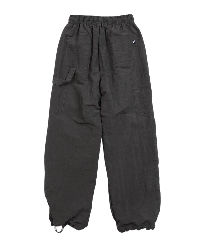 WHEN YOU MOVE Parachute Nylon Carpenter Wide Pants Khaki