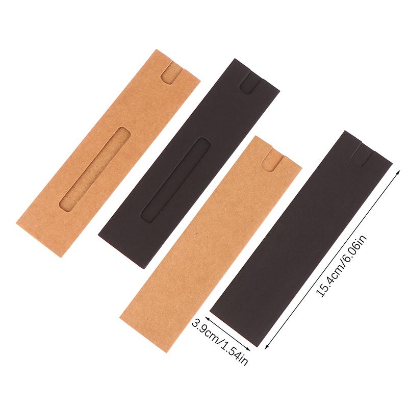 10 шт. коробка для ручек подарочный чехол упаковка один держатель для перьевой ручки мешочек картон пустой чехол крафт бумага чехлы для ручек