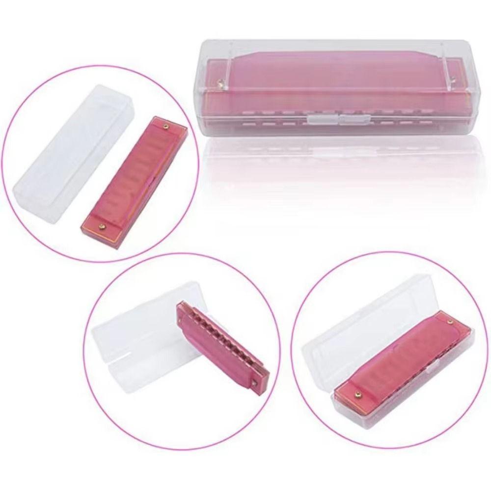 Bright Color Blues Harmonica Translucent Diatonic Harmonica Kids Educational Toy