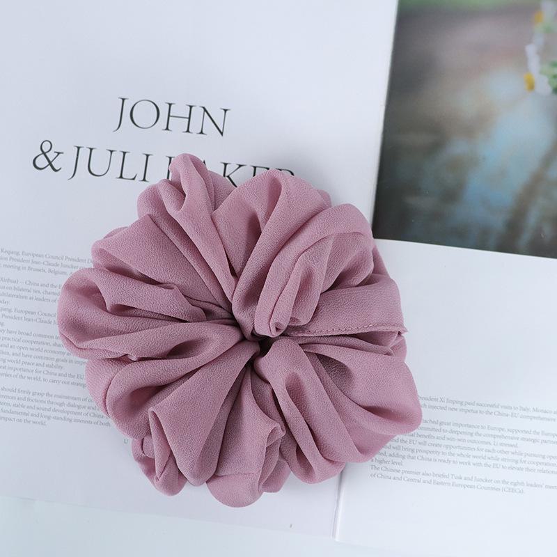 Эластичная повязка на голову из шифона с бусинами, однотонная, с кольцом для толстой кишки из Малайзии