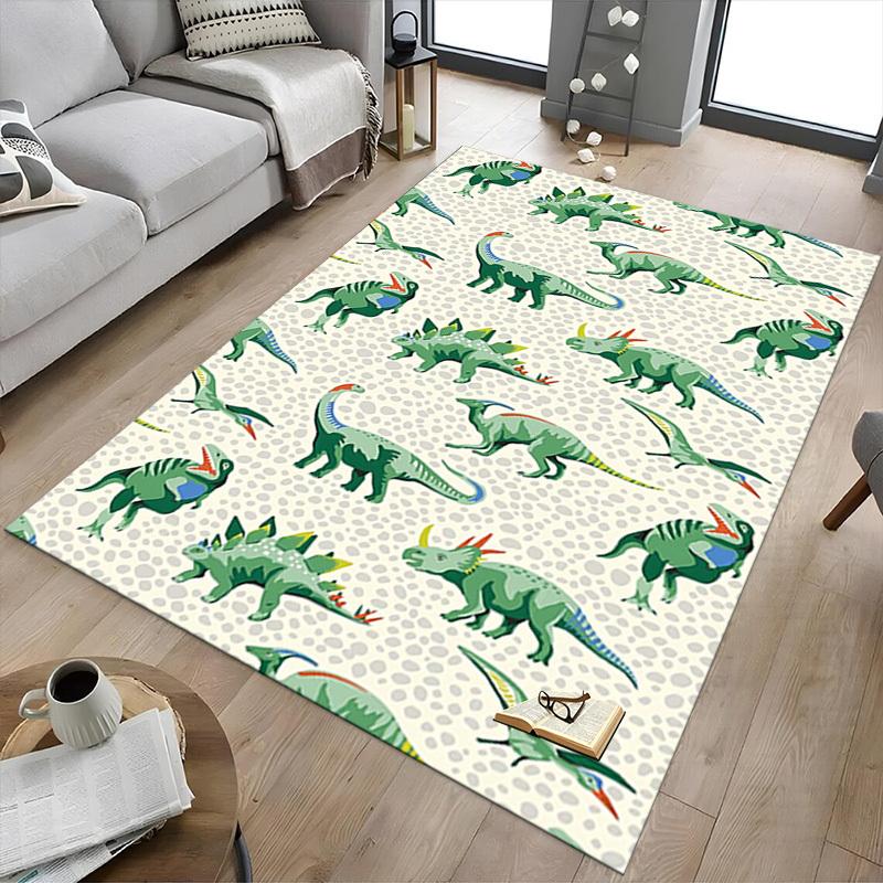1PC dinosaur pattern Non-Slip Floor Carpet Compatible for Office&Living Room&Bedroom&Dining room - Flat - Weave Machine-S0344