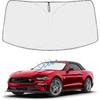 Proadsy 2024 Upgrade Front Windshield Sun Shade Foldable Sunshade Protector Custom Fit Ford Mustang 2015-2023 2024 (NOT for Ford Mustang Mach-E)