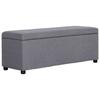 VidaXL Bench with Storage Compartment 116 Cm Light Grey Polyester