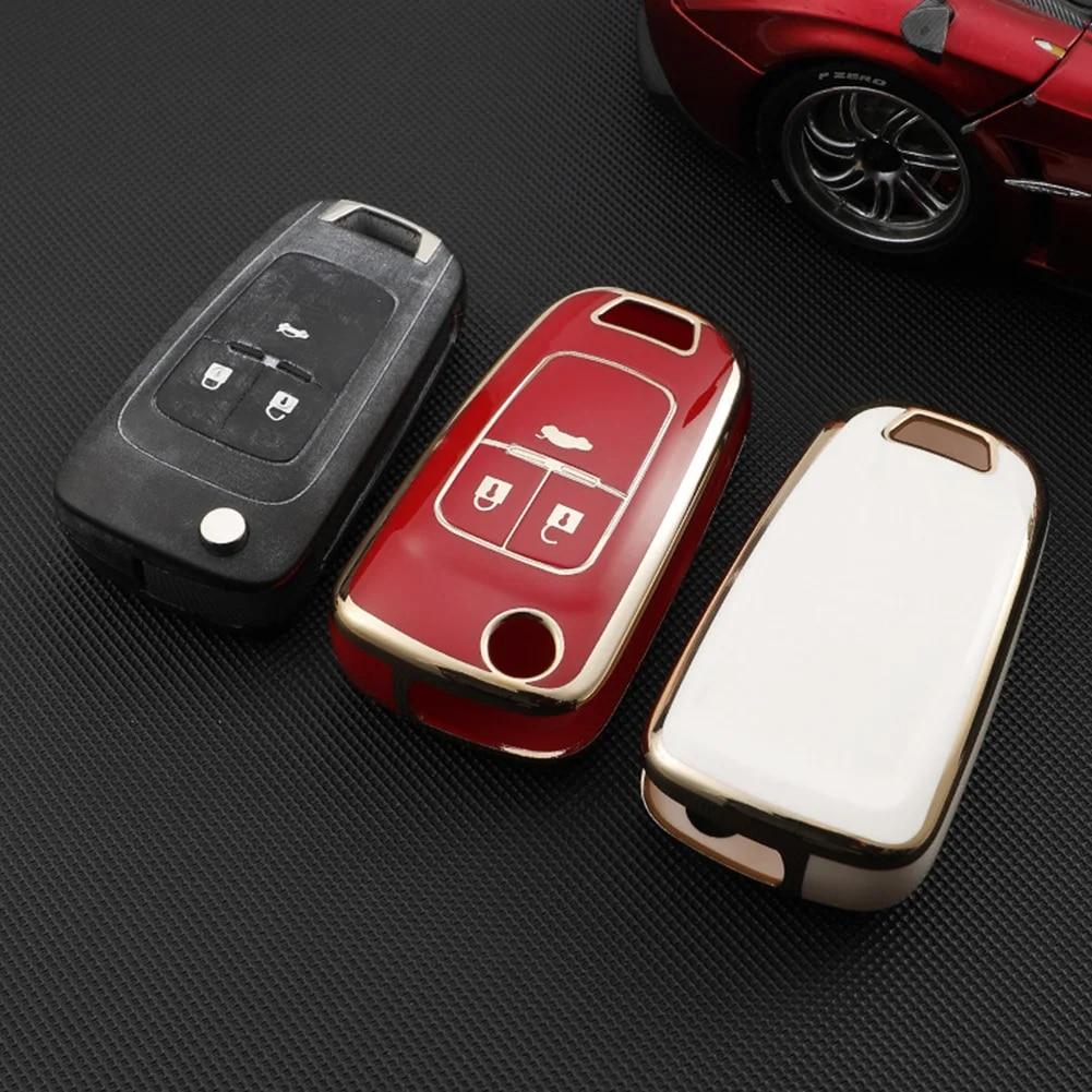 TPU Car Flip Key Case Cover Shell For Chevrolet Cruze Aveo Trax Sail Malibu Captiva Opel Vauxhall Astra J Corsa Insignia Mokka