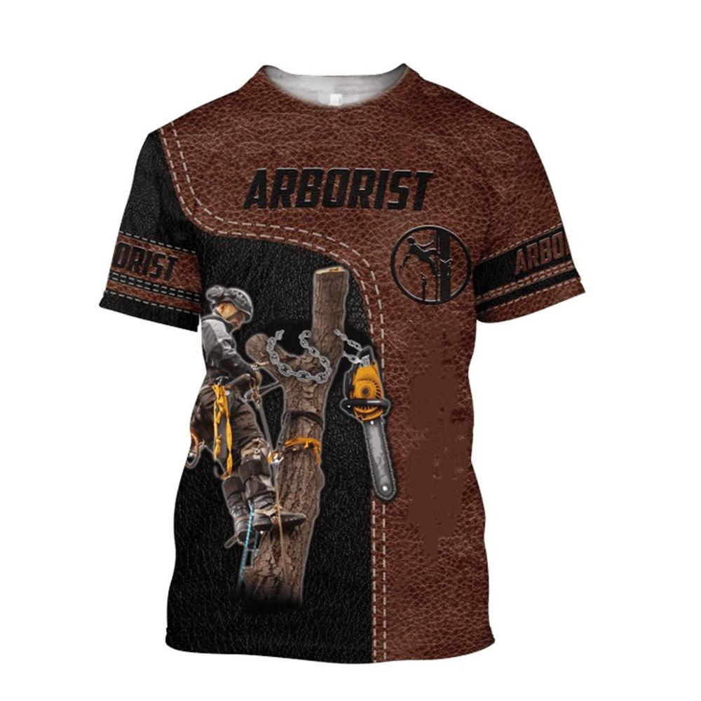 Летняя мужская футболка Tooling T-Shirt Lumberjack, быстросохнущая футболка с короткими рукавами и 3D-принтом, свободная спортивная футболка с крутым О-образным воротником, повседневный топ