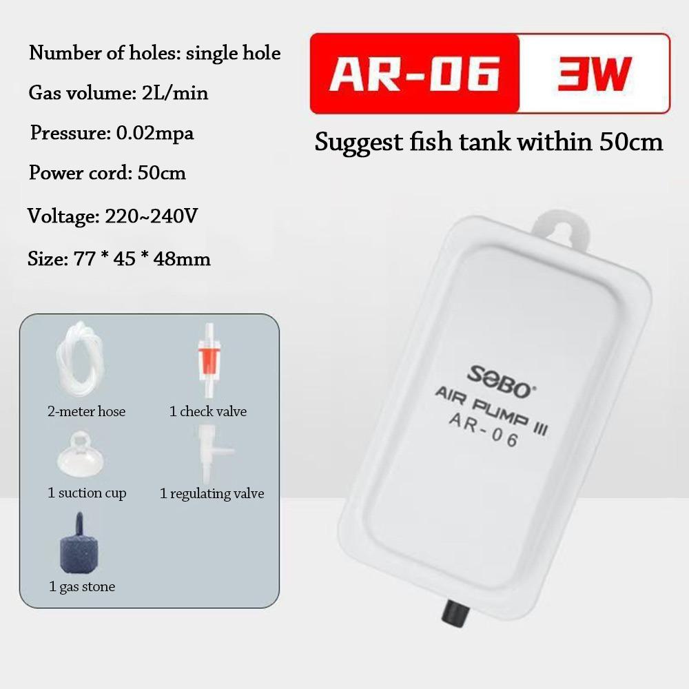 Ultra Silent Aquarium Air Pump Silent Operation Adjustable Automatic Mute Aerator Pump Low Noise 4W/6W/10W Small Oxygenator