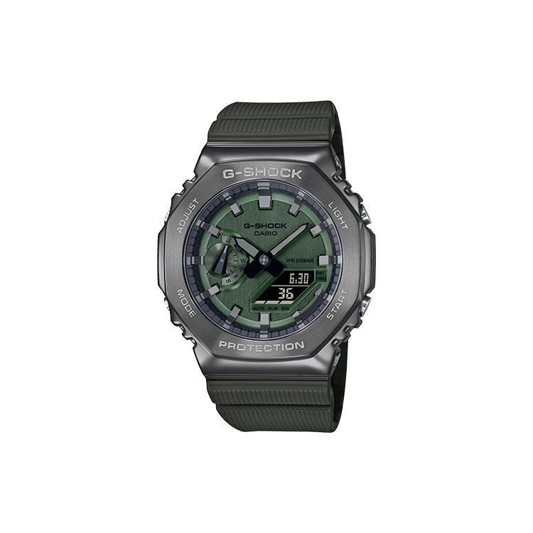 Casio Мужские часы из полной серии металла Зеленые часы GM-2100B-3AJF GM-2100B-3AJF