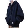 Худи Zon Smaids Oversized с капюшоном, легкая и спортивная верхняя одежда, размер мужской, карманы, толстовка, (Черный, Л)