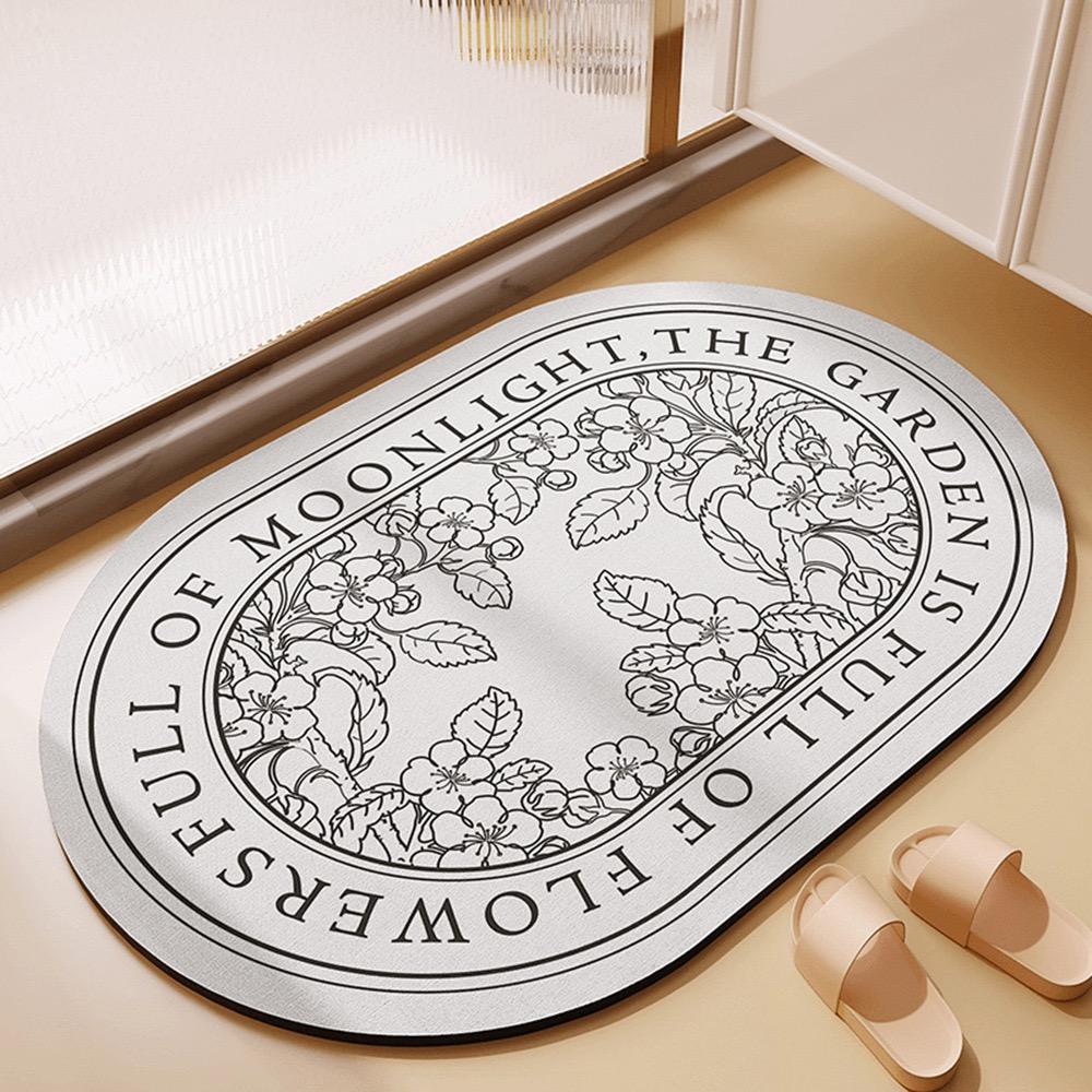 1 шт. Современный простой легкий роскошный коврик для ванной комнаты, нескользящий, впитывающий, коврик для туалета, двери туалета, грязевпитывающий, быстросохнущий коврик