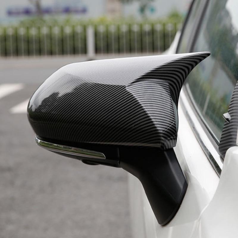 Rearview Side Mirror Cover Fit For Toyota Prius XW50 2016-2022 Carbon Fiber Wing Cap Car Exterior Door Rear View Case Trim