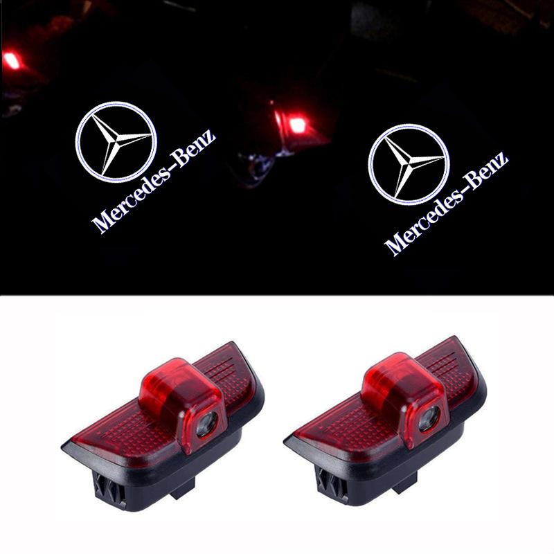 BENZ 2Pcs Car Door LED Welcome Ghost Shadow Projector Lamp For Mercedes Benz C-Class W204 GLK X204 C260 C300 C200 C280 C230 2010-2013
