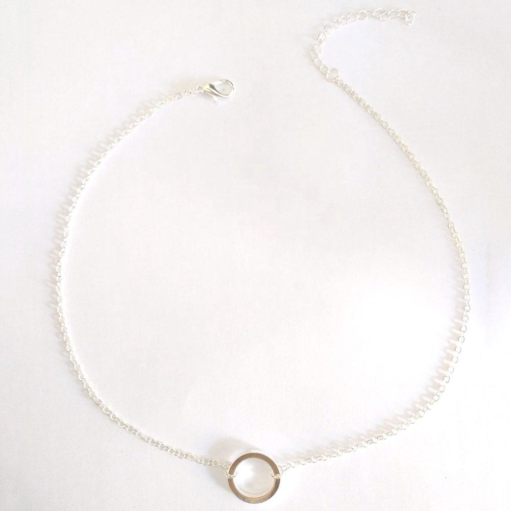 Цепочка с колечком на шею. Оригинальное украшение для девушек