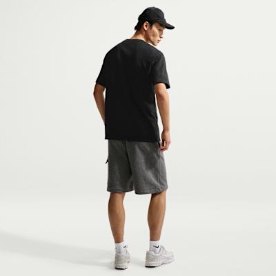 Nike Спортивные футболки Мужские Черные С круглым вырезом Умеренные