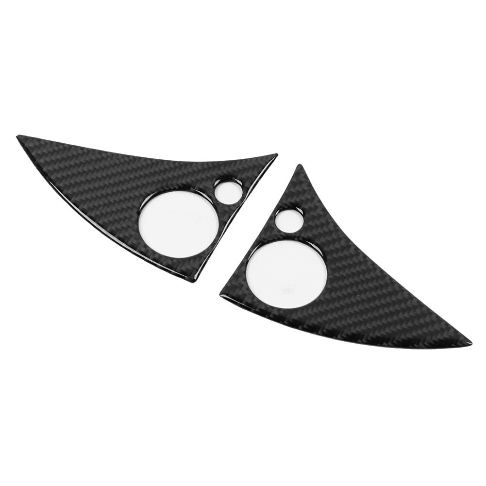 2pcs Carbon Fiber Car Steering Wheel Button Trim Sticker Decal for Mercedes W204 C Class 07 10