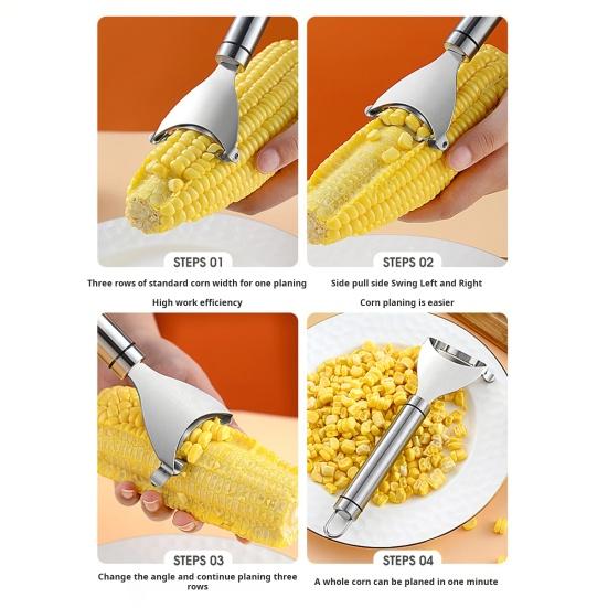 Кукурузоочиститель из нержавеющей стали, молотилка, кухонный гаджет, инструмент для очистки кукурузы от початков