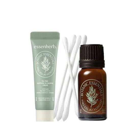 ESSEN HERB Tea Tree 100 Oil 10ml Promotion (+10ml Cream + 50P Cotton Swab Gift)