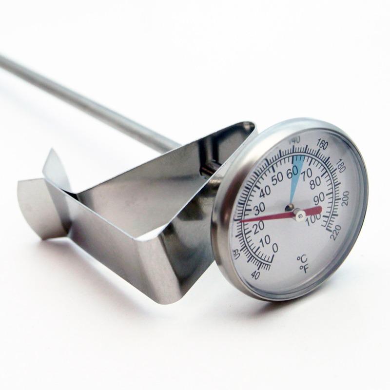 Milk Frothing Thermometer Stainless Steel Temperature Monitor 0℃~100℃/40℉~220℉ for Coffee Milk Froth Chocolate Cappuccino Food